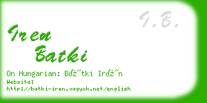 iren batki business card